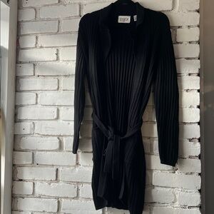 Jessica Robe Sweater with Tie Up and Ribbed Texture